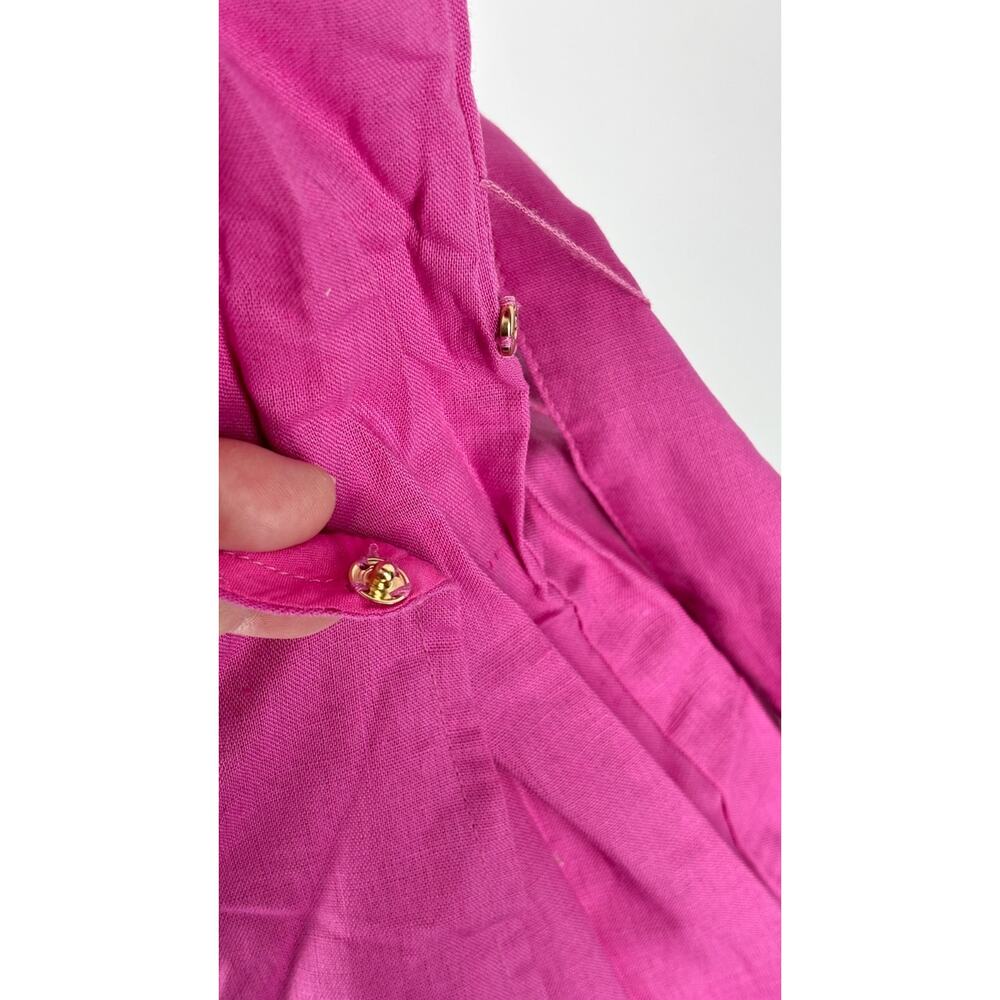 Charlie Holiday Womens Margaux Wrap Dress Short Puff Sleeve Size XS Magenta NWT - Picture 13 of 16